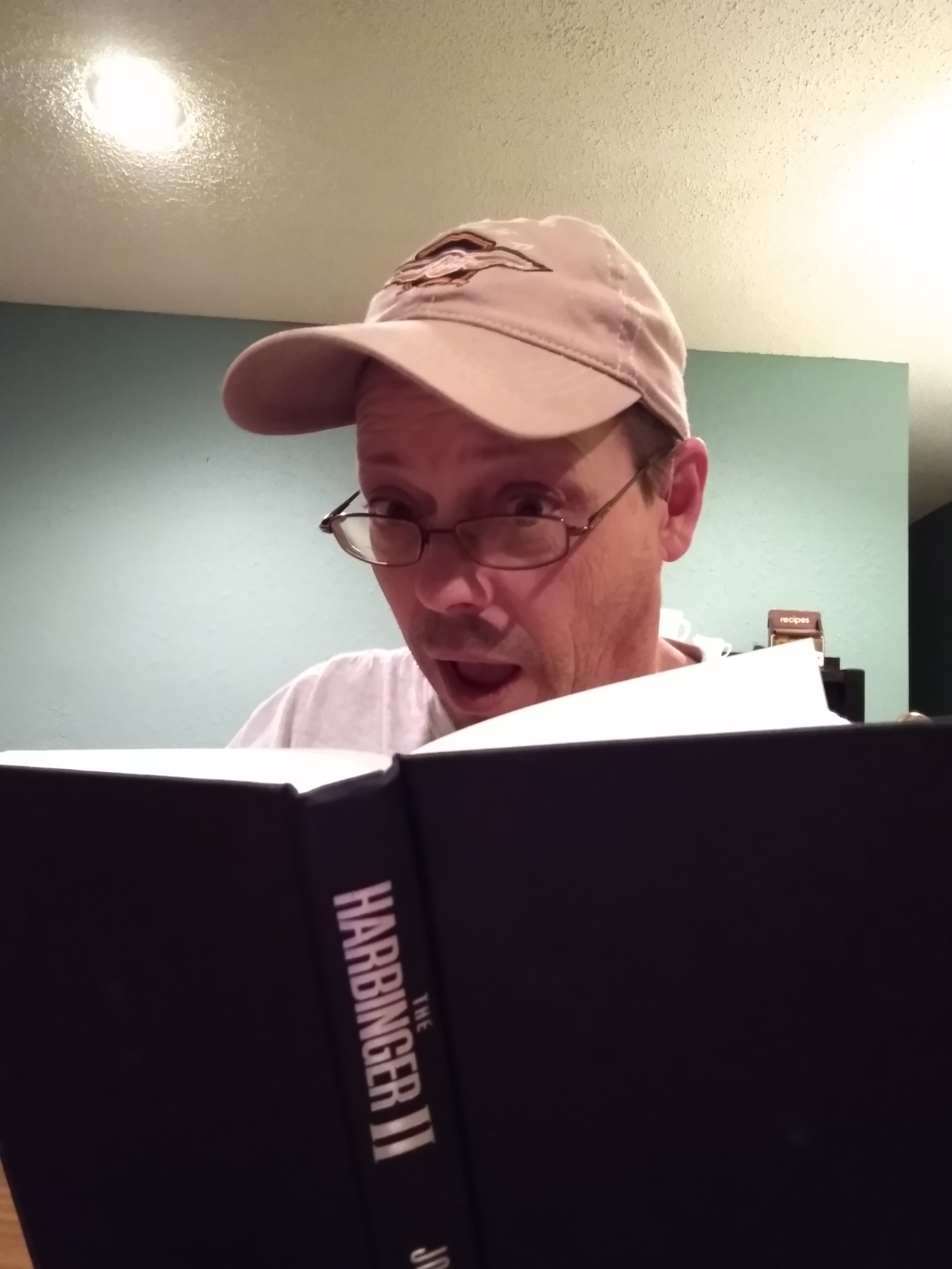me reading